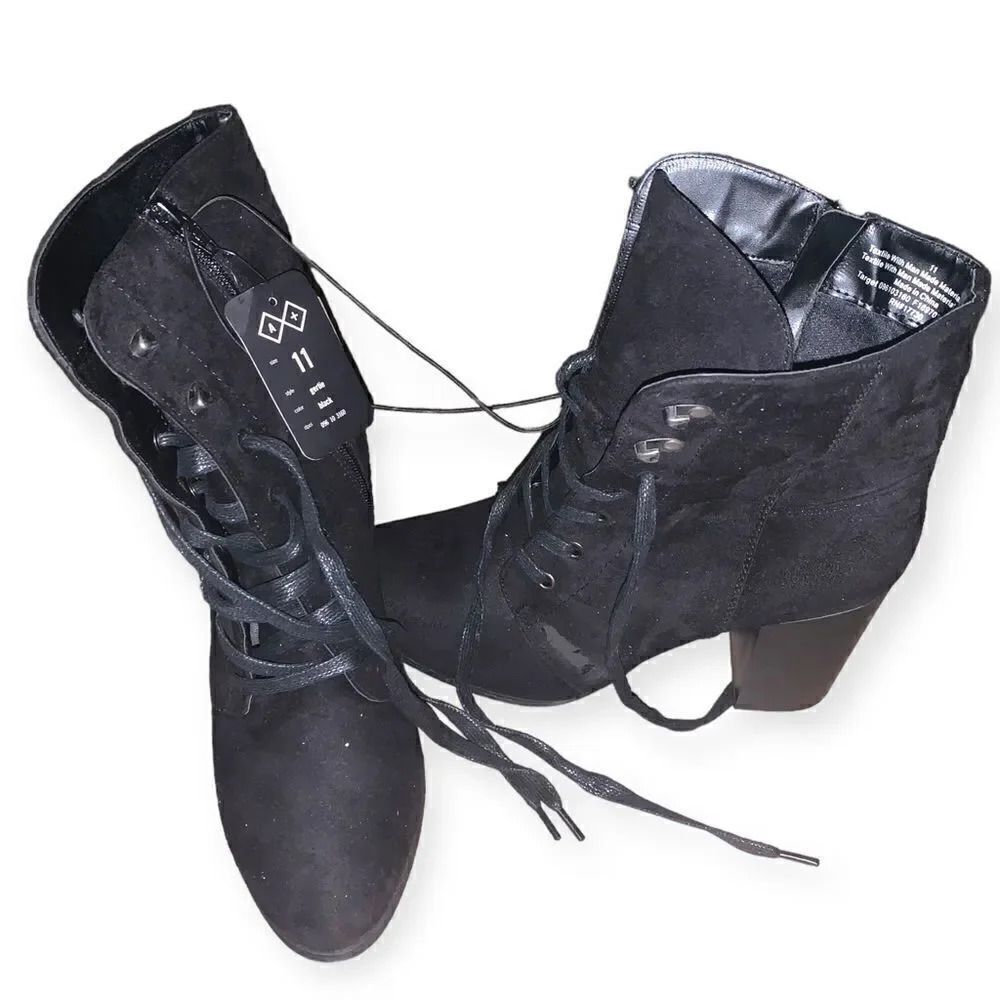 A+ combat heeled boots